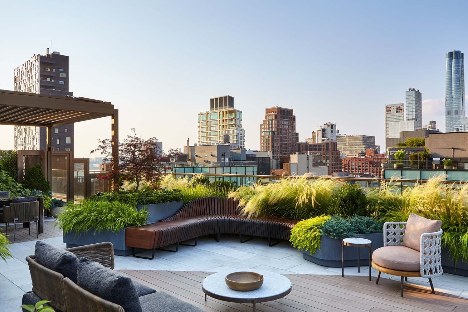 Rooftop Terrace with Skyline
